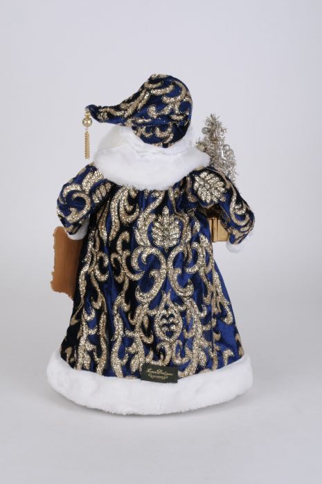 Lighted Midnight Blue Santa