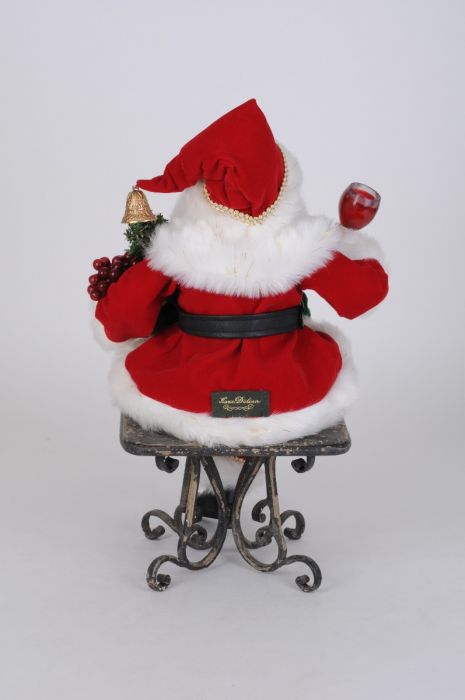 Lighted Gifting Wine Sitting Santa