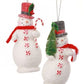 5" Peppermint Snowman Ornament